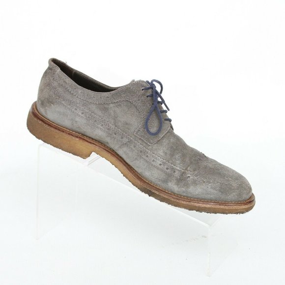 To Boot New York Spencer Grey Suede Leather Full Brogue Wingtip Derby Mens 8.5 main image 6